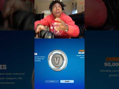 iShowSpeed Get Free vBucks in Fortnite😨 #fortnite
