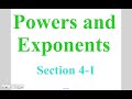 Exploring Powers and Exponents in Pre Algebra