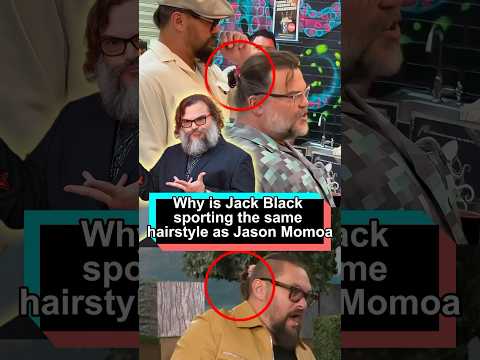 Why is Jack Black wearing the same hairstyle as Jason Momoa during the Minecraft promotion