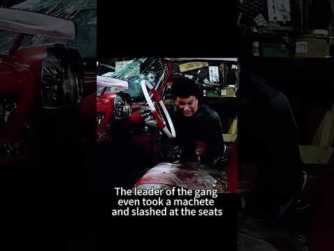 The sports car miraculously began to repair itself.