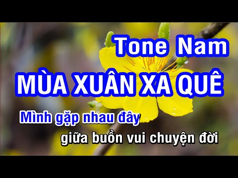 Karaoke Mùa Xuân Xa Quê Tone Nam | @Nhan KTV