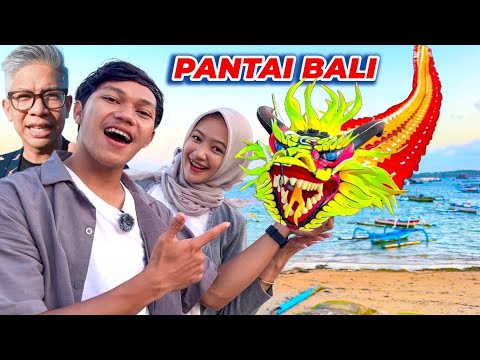 TERBANGKAN LAYANGAN NAGA PAZL DI PANTAI BALI !!!