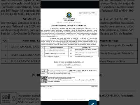 #TRF2 RJ TJAA - NOMEAÇÕES A/C#