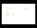 Converting Percents to Fractions and Decimals