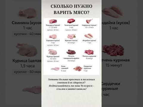 сколько нужно варить мясо?🥩 #кулинария #полезныесоветы