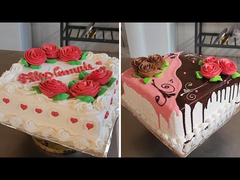 Easy square cake decorating ideas | Tips for piping a flawless border on a square cake