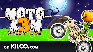 Speedrun through death-defying tracks | MOTO X3M Spooky Land on Kiloo.com