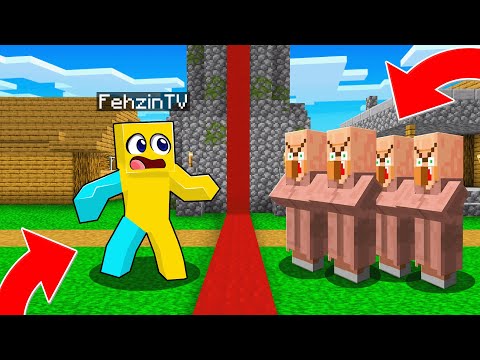 VILLAGERS SEPARARAM A VILA PELA METADE no MINECRAFT