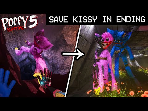 SAVING KISSY for CHAPTER 5! (Good Ending) Huggy meets Kissy! - Poppy Playtime [Chapter 4]