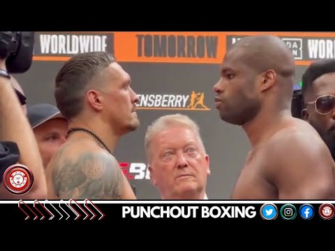USYK VS DUBOIS FINAL FACE OFF AT WEIGH IN #usykdubois2 #undisputed #queensberrypromotions