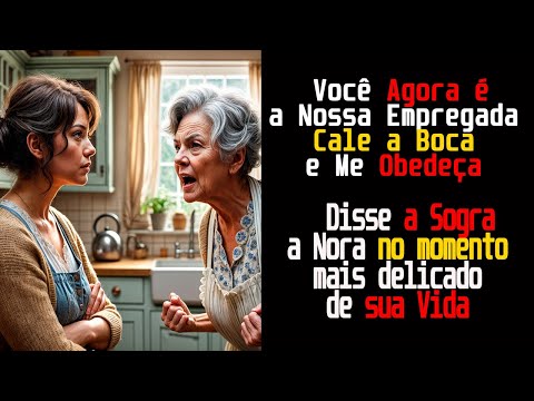 Você Agora virou nossa Empregada! Fique quieta e Me Obedeça! Falou a Sogra para sua Nora