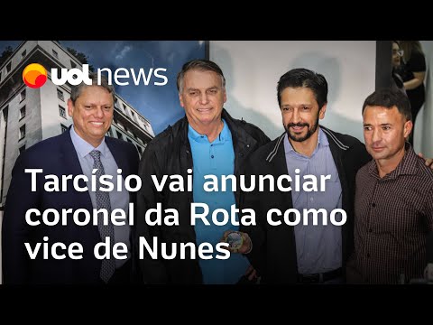 Tarcísio vai anunciar coronel da Rota como vice de Ricardo Nunes na sexta (21)