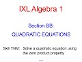 Solving Quadratic Equations with the Zero Product Property