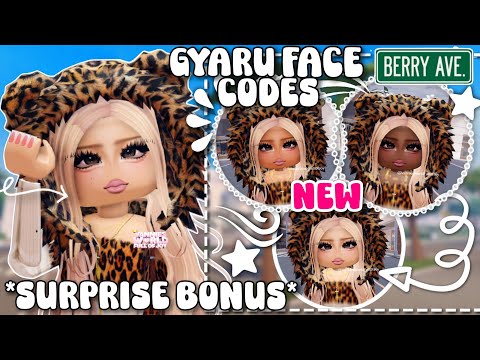 **POPULAR GYARU FACE CODES + TUTORIAL & SURPRISE BONUS** FOR BERRY AVENUE & OTHER ROBLOX GAMES 🔥🤩