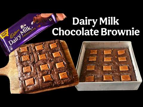 Easy Dairy Milk Chocolate Brownie Without Oven | Soft Moist Chocolatey Best Brownie Recipe Ever