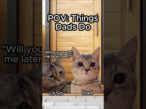CAT MEMES 🐱 THINGS DADS DO #relatable #cat #wholesome #family #shorts