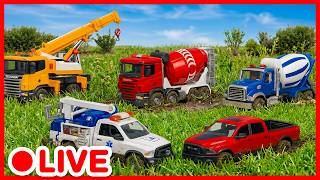Best Vehicles : Excavator, Cement Truck, Dump Trucks & Cars 🚗🚚 Toy Cartoon for Kids | Kidibli