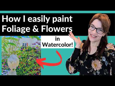 How to Paint a Tangle of Flowers and Foliage! (Watercolor Garden)