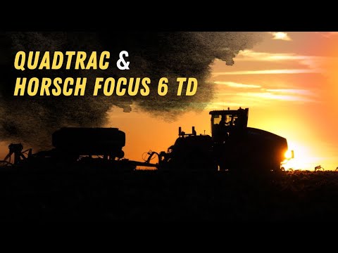 🌞Quadtrac & Horsch Focus 6 TD la semănat de rapiță, la apus