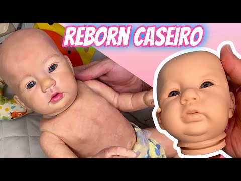 BEBÊ REBORN CASEIRO FICOU PRONTO! ANTES E DEPOIS DO BEBÊ REBORN FEITO EM CASA! PAPAI REBORN