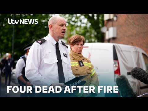 WATCH IN FULL: Police confirm four deaths after a fire in North-West London | ITV News