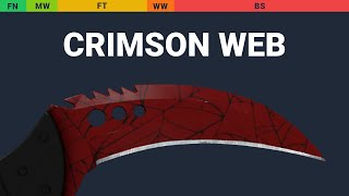 Talon Knife Crimson Web Wear Preview