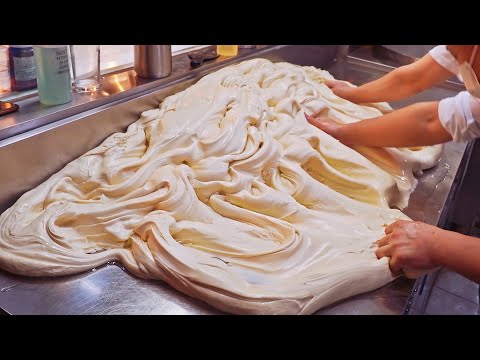 Soothing Dough！Handmade Noodles Making, Beef Noodle Soup/巨大麵團！手工拉麵製作, 紅燒牛肉麵, 牛肉拼盤-小寶牛肉麵