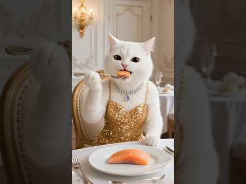 شوف القطة الغنية عملت ايه ! #cat #catstory #kitten #kitty #قطط