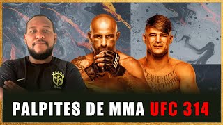 PALPITES DO UFC 314 PARA HOJE SÁBADO 12 04 2025 #mma #ufc #diegolopes #volkanovski #jeansilva