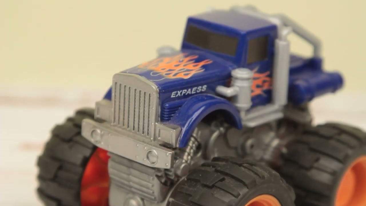 Машина CROSS COUNTRY Грузовик 4WD инерционная синяя  - видео