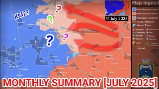 Monthly summary of advances for the Ukrainian fronts [July 2025]