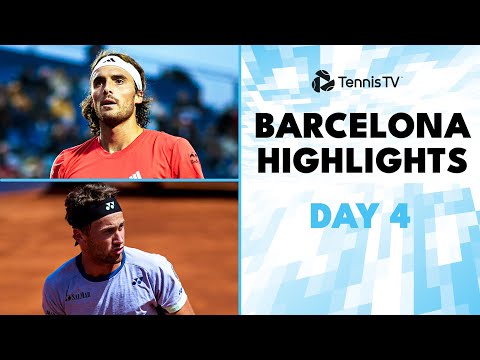 Tsitsipas vs Carballes Baena; Ruud Takes On Thompson, Fils vs De Minaur | Barcelona Highlights Day 4