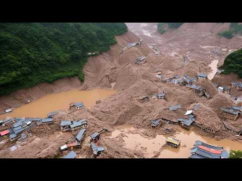 Earth Collapses in China: 10 Landslides in One Day Caught on Camera!