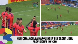 Municipal golea a Marquense y se corona líder provisional invicto