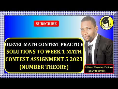 018 – OLEVEL MATH CONTEST PRACTICE – SOLUTIONS TO WEEK 1 MATH CONTEST ASSIGNMENT 5 | FOR S 1 – 4