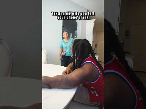 Left your phone prank on wife 😂📲 #prankster #prank #prankwars #texting #phone #left