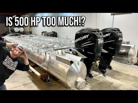 Building a 44ft Quad-Tune Pontoon: Mounting Twin 250HP Engines