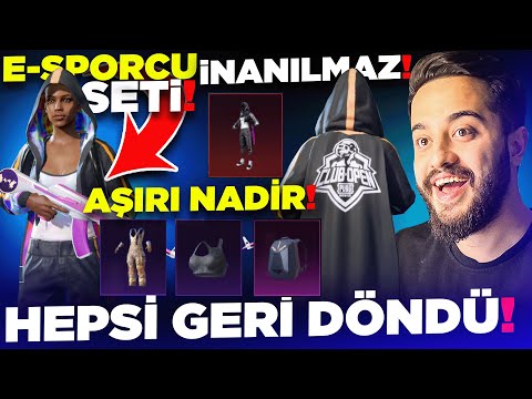AŞIRI NADİR E-SPORCU SETİ DÖNMÜŞ! İTFAİYECİ ve NADİR ÇANTA! İNANILMAZ SANDIK! PUBG Mobile
