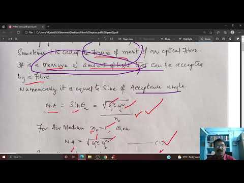 Applied Physics {Thursday's class 27-05-2021} Unit-2 Fibre Optics Part-02