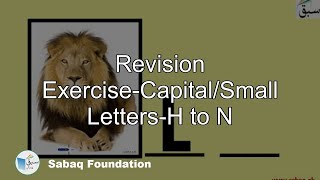 Revision Exercise-Capital and Small Letters-H to N