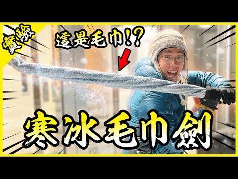 北歐超冷實驗！用毛巾做出冰劍？天寒地凍舌頭居然直接黏在電線桿上？(Feat. @JBao @pinpinponpon627 )【胡思亂搞】