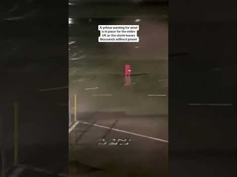 Storm Isha sends suitcase flying across the tarmac at Edinburgh airport