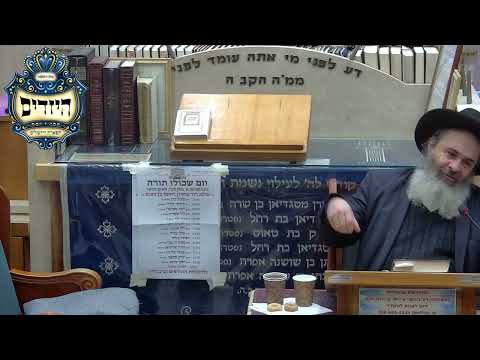 הרב אבנר אליסון שליט''א - מלאכת הוצאה מרשות לרשות -בית הכנסת היזדים יום ה' א' ניסן תשפ''ו