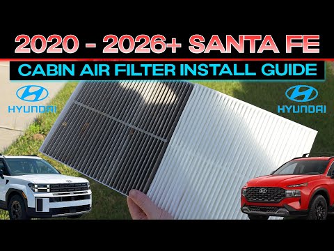 How to Replace Cabin Air Filter in Hyundai Santa Fe. 2020 - 2026.