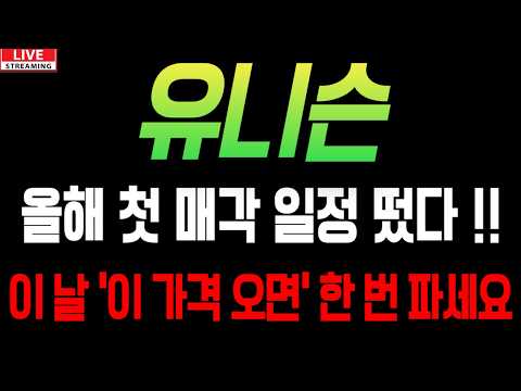 [<strong>유니슨</strong> 주가전망] 올해 첫 매각 일정! 이 날 '이 가격 오면' 한 번 파세요