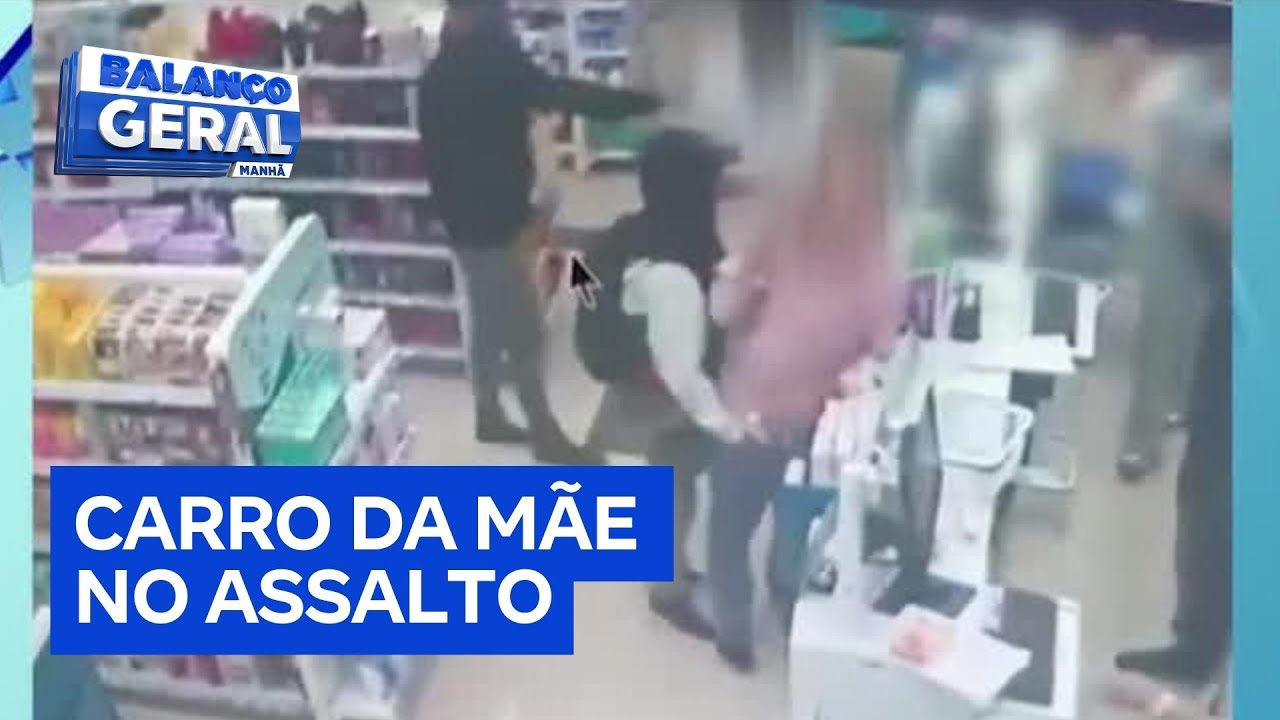 Ladrão usa carro da mãe para assaltar farmácia em São Paulo