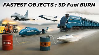 Fastest Vehicles FUEL Consumption | Real Time 3D Simulated
