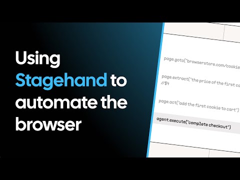 How to use the Stagehand to automate browsers with AI agents