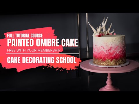 Ombre Fade Buttercream Cake Course [ Cake Decorating...