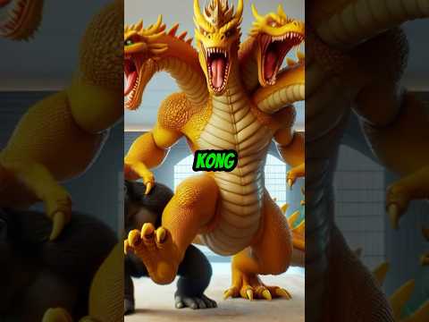 Kong Is In Danger‼️Ghidorah found him #godzillakong #godzillacartoon